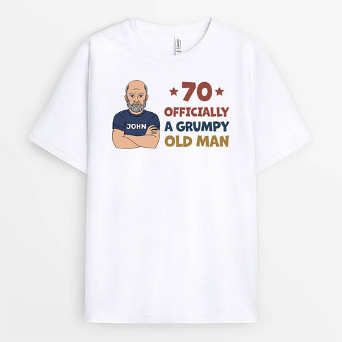 60 Officially A Grumpy Old Man - Personalized Birthday Shirts For Adults