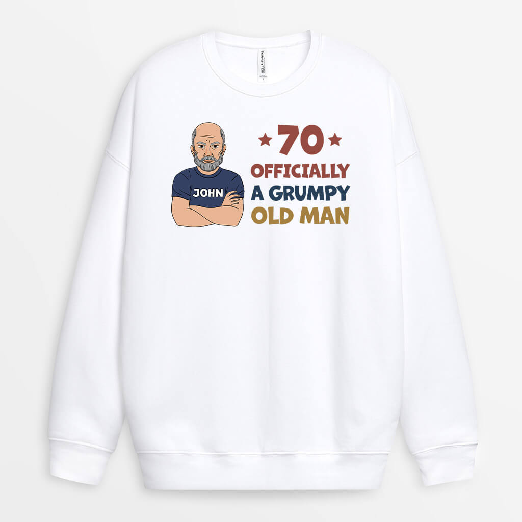 Personalized 60 Officially A Grumpy Old Man Sweatshirt