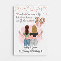 Personalized Happy 30th Birthday Bestie Canvas