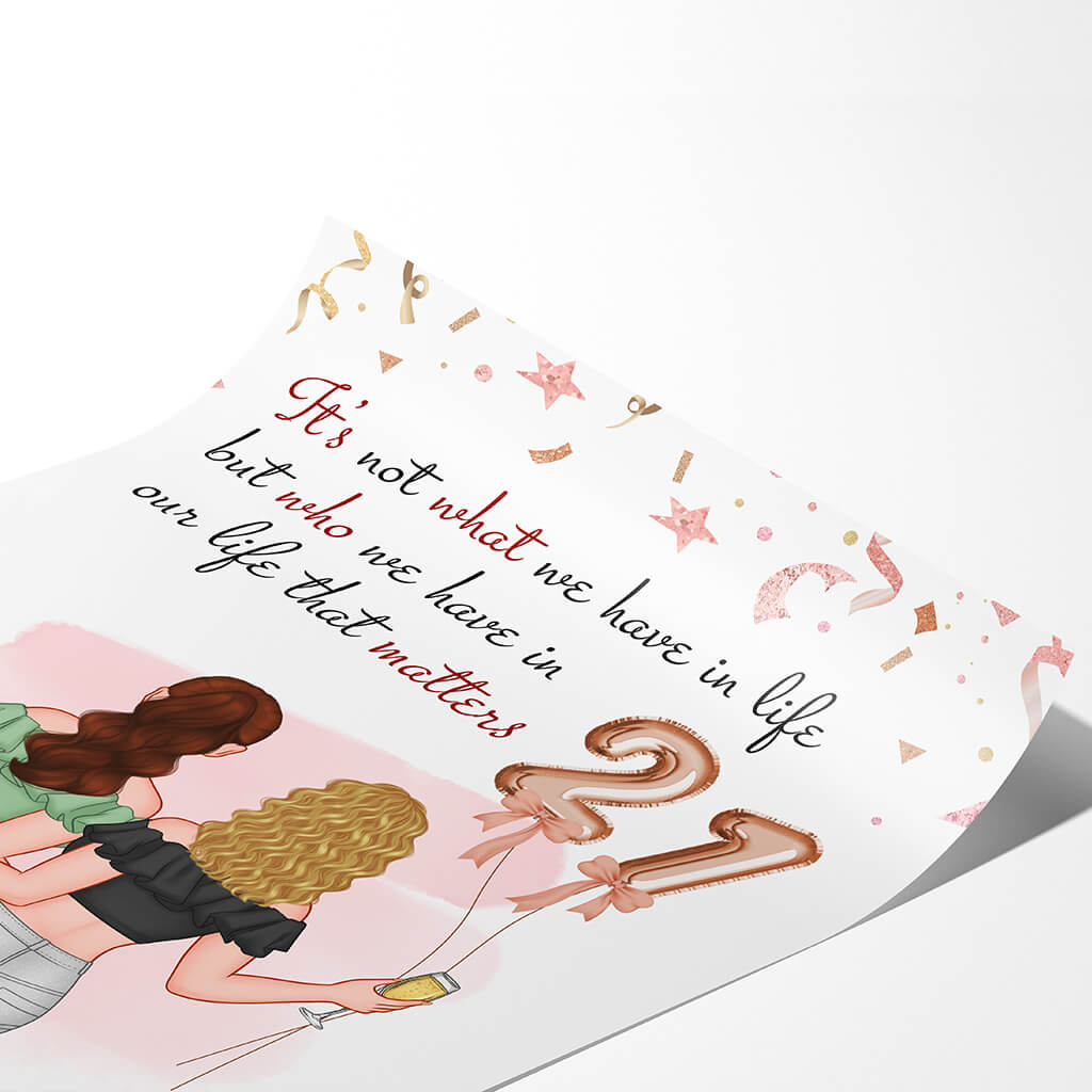 Personalized Happy 30th Birthday Bestie Poster