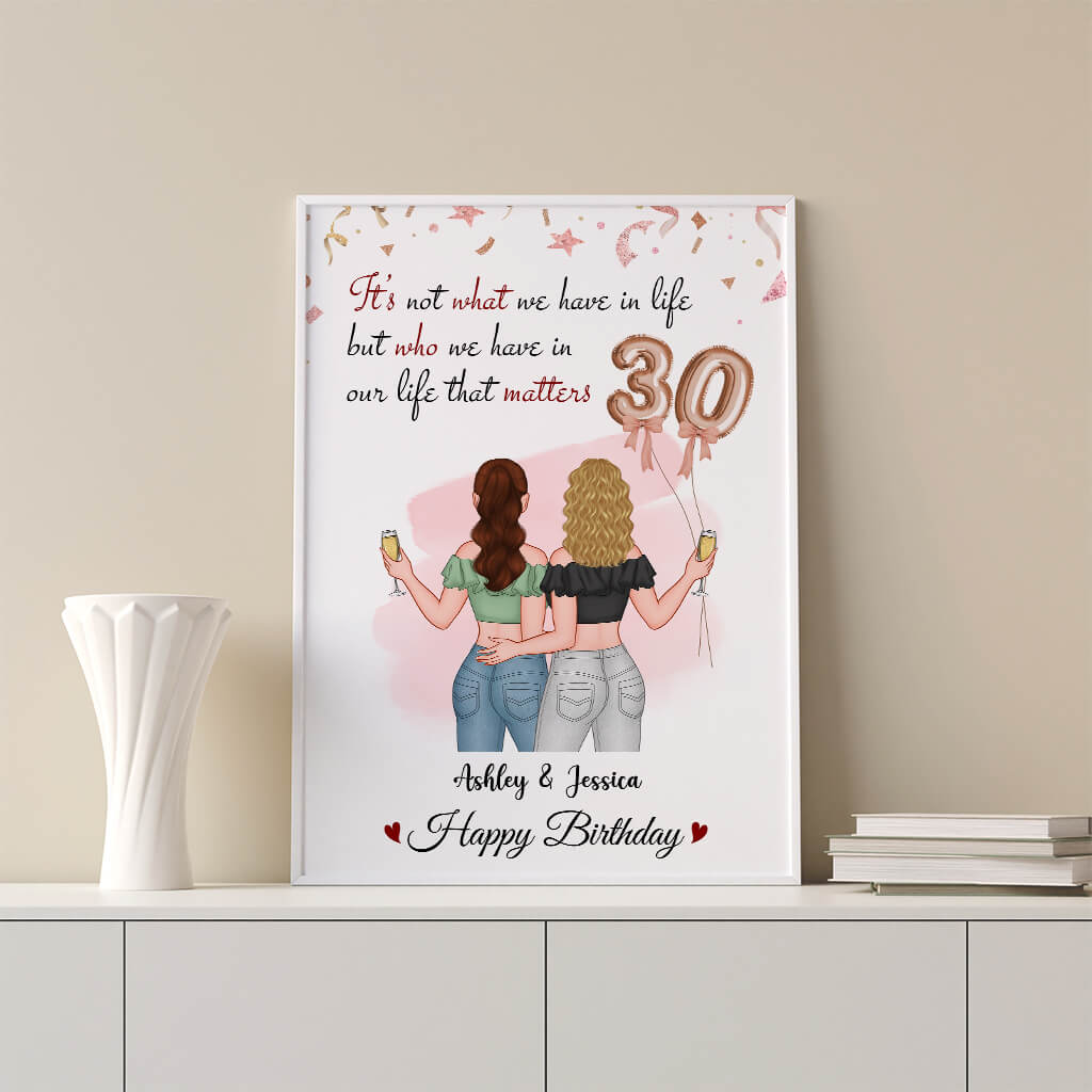 Personalized Happy 30th Birthday Bestie Poster