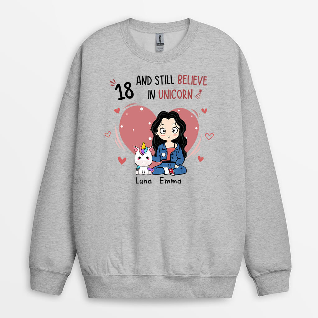 Personalized 30 And Still Believe In Unicorn Sweatshirt