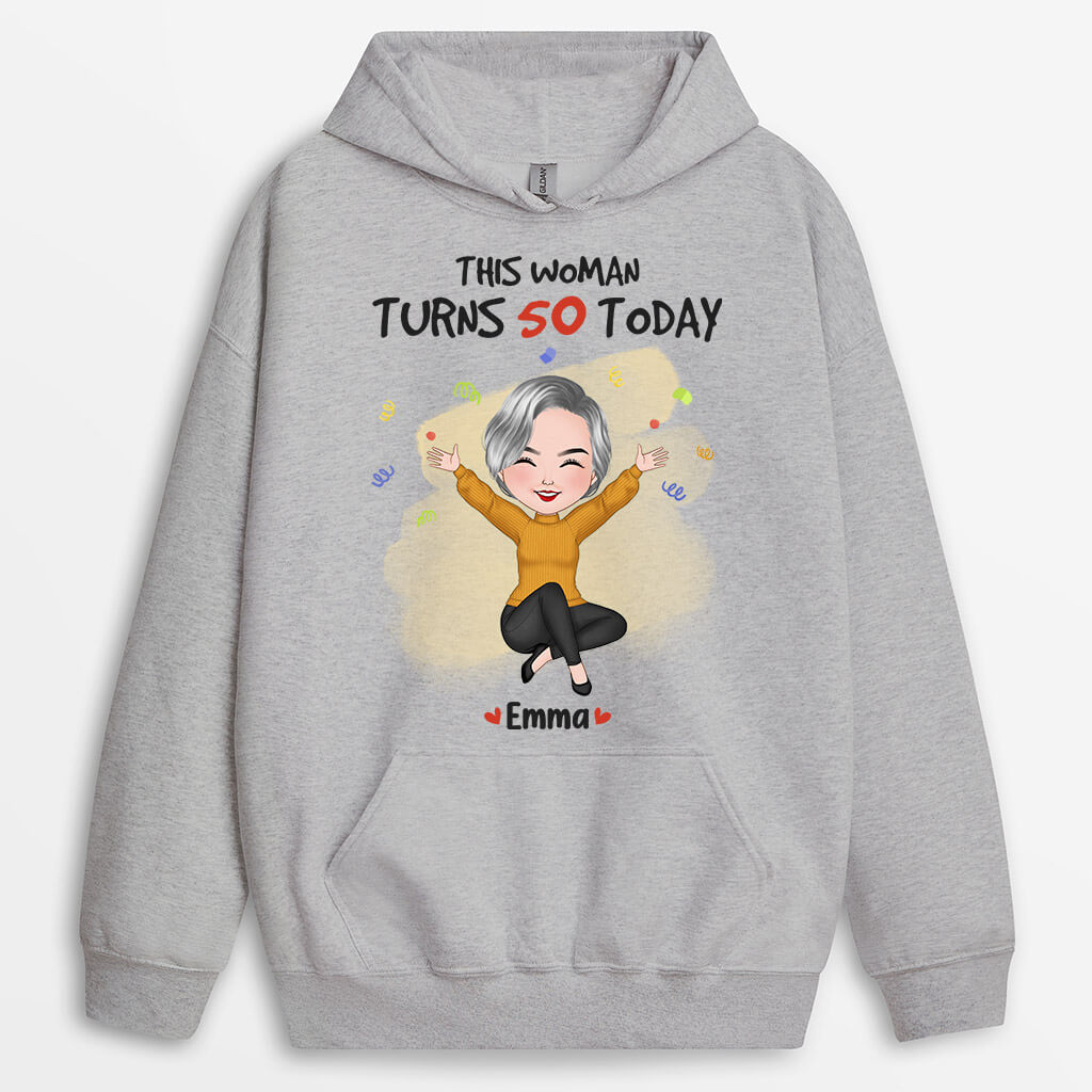 Turn 50 Today Hoodie - Unique Gifts For 50th Birthday Women