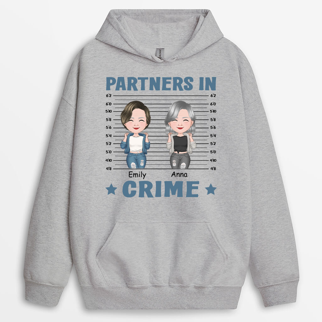 Personalized Partners In Crime Hoodie