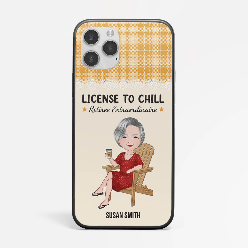 Personalized License To Chill Retiree Extraordinaire iPhone 13 Phone Case