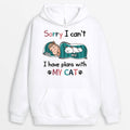 Personalized Sorry I Have Plans With My Cat Hoodie