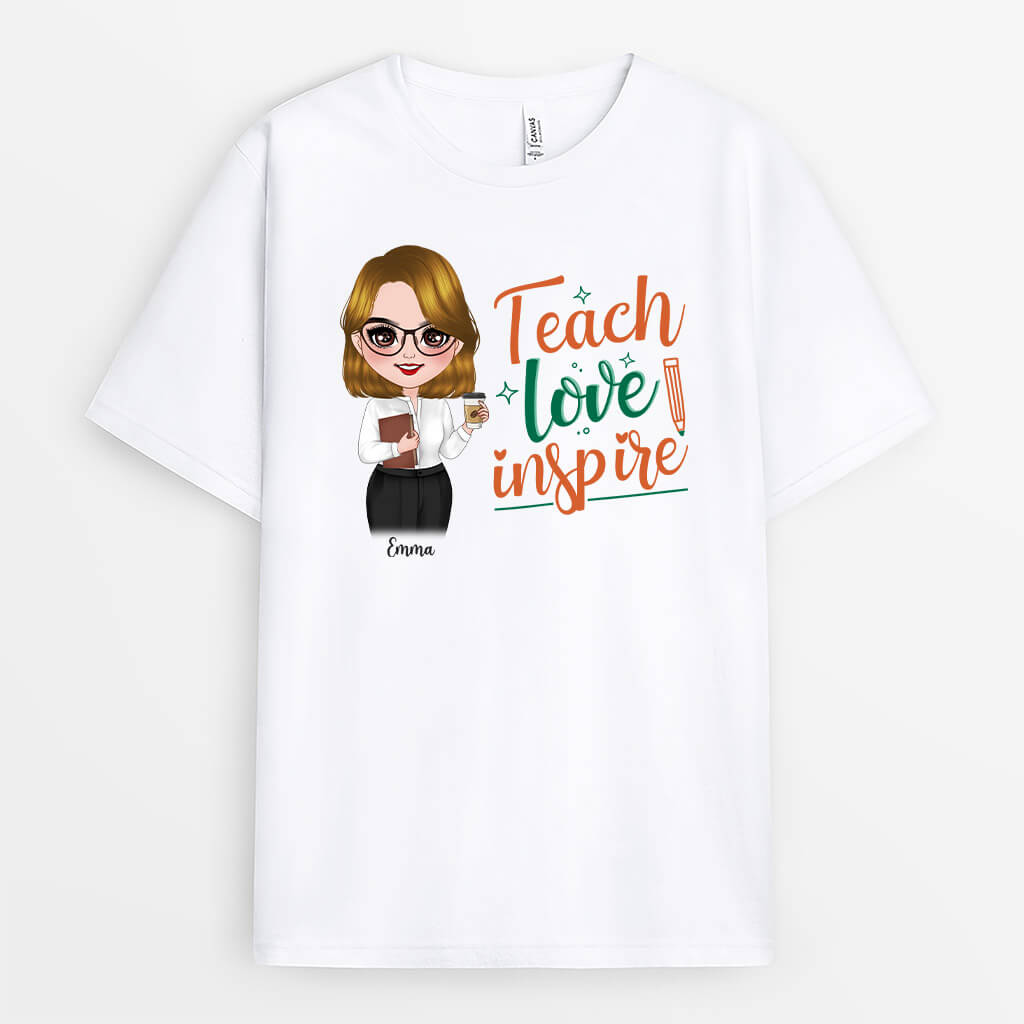 Personalized Teach Love Inspire T-Shirt