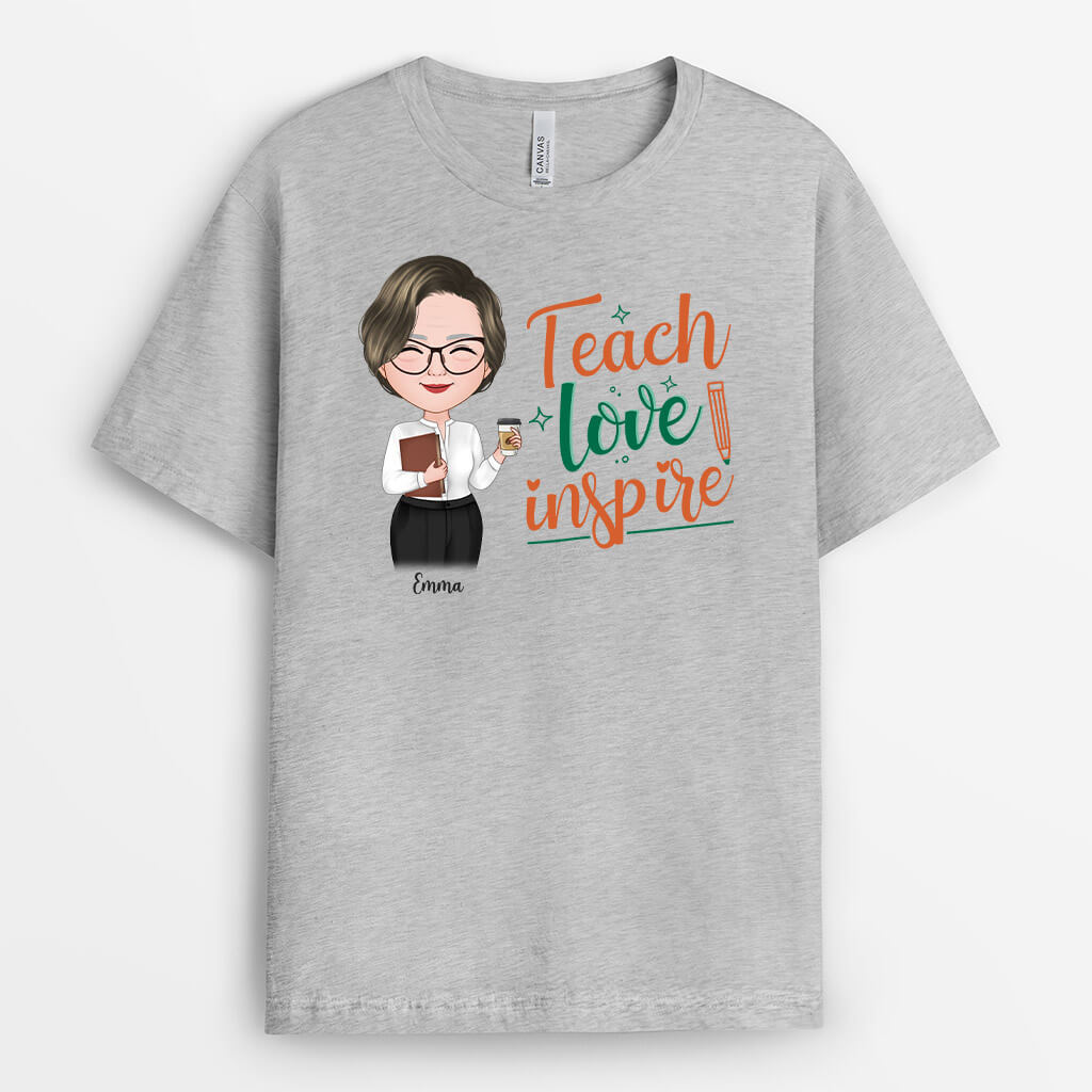 Personalized Teach Love Inspire T-Shirt