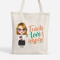 Personalized Teach Love Inspire Tote Bag