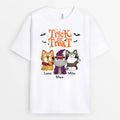 Trick Or Treat T-Shirt - Personalized Halloween Gifts for Cat Lovers