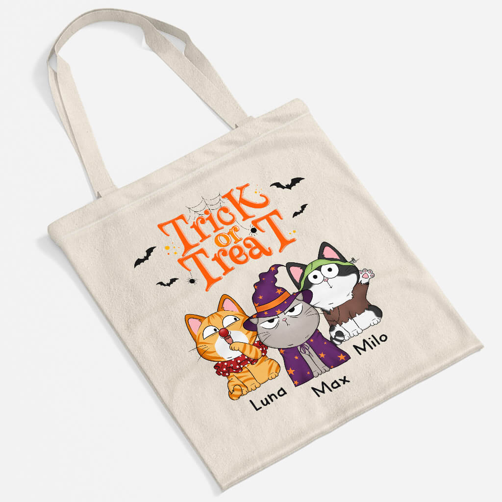 Trick Or Treat - Personalized Tote Bag - Halloween Bag