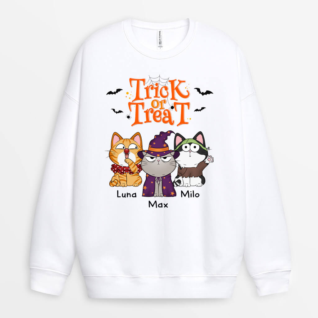 Personalized Trick Or Treat Sweatshirt