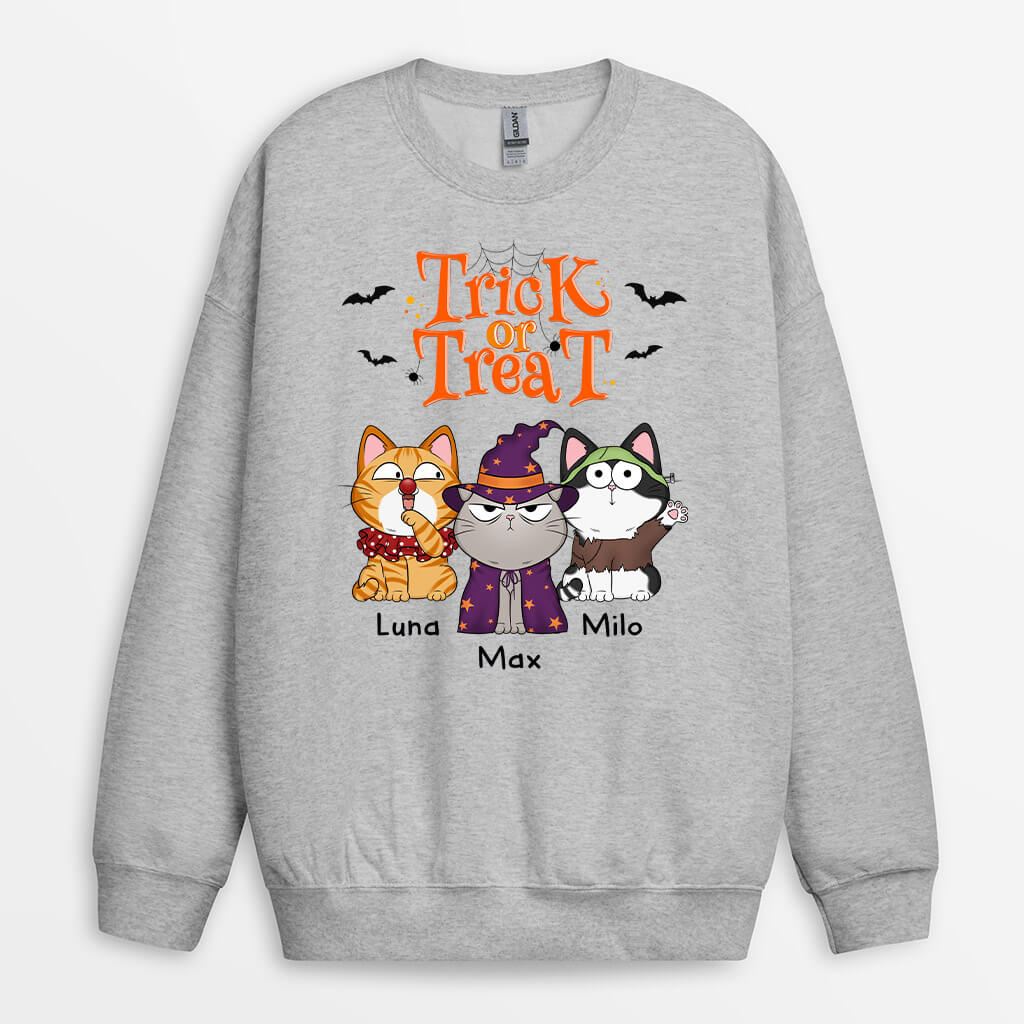 Personalized Trick Or Treat Sweatshirt