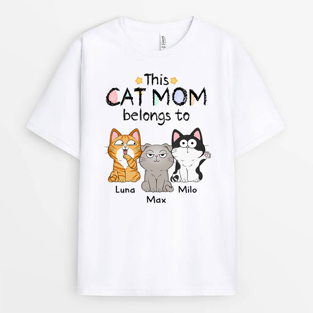 Personalized This Cute Cat Mom/Dad Belongs To T-Shirt