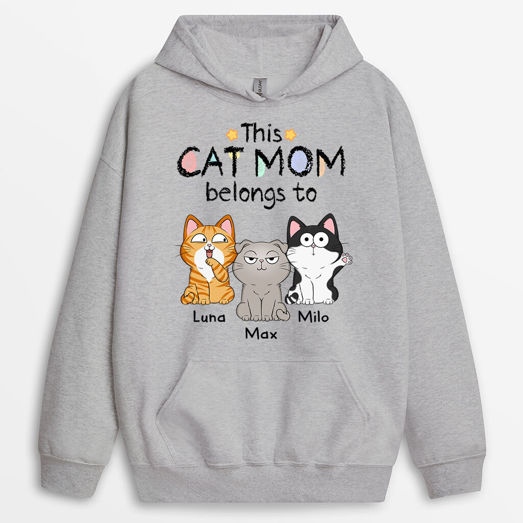 Personalized This Cute Cat Mom/Dad Belongs To Hoodie