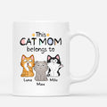 Personalized This Cute Cat Mom/Dad Belongs To Mug