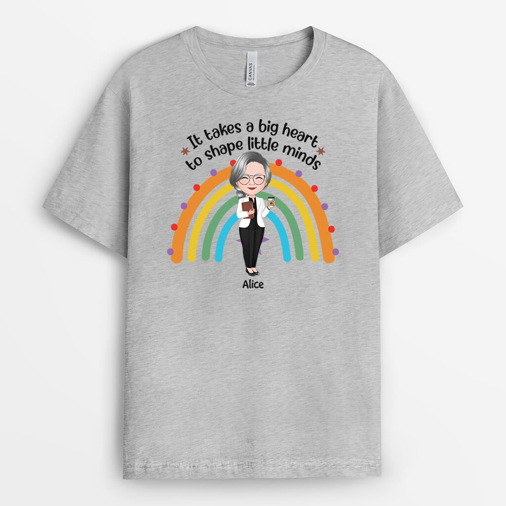 Personalized Big Heart Shapes Little Minds T-Shirt