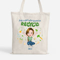 Personalized Just A Girl Who Loves To Recycle Tote Bag