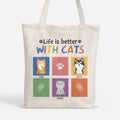 Personalized Life Is Much Better With Cats Tote Bag
