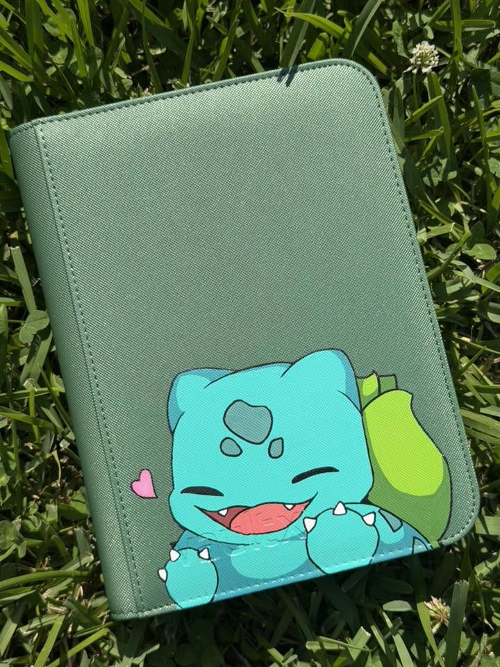 Seed Companion Binder - hand-painted Leaf Green card binder cover