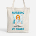 Personalized Nursing Is A Work Of Kind Heart Tote Bag