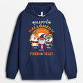 Personalized Happy Hallomeow Purr Or Treat Hoodie