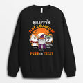 Personalized Happy Hallomeow Purr Or Treat Sweatshirt