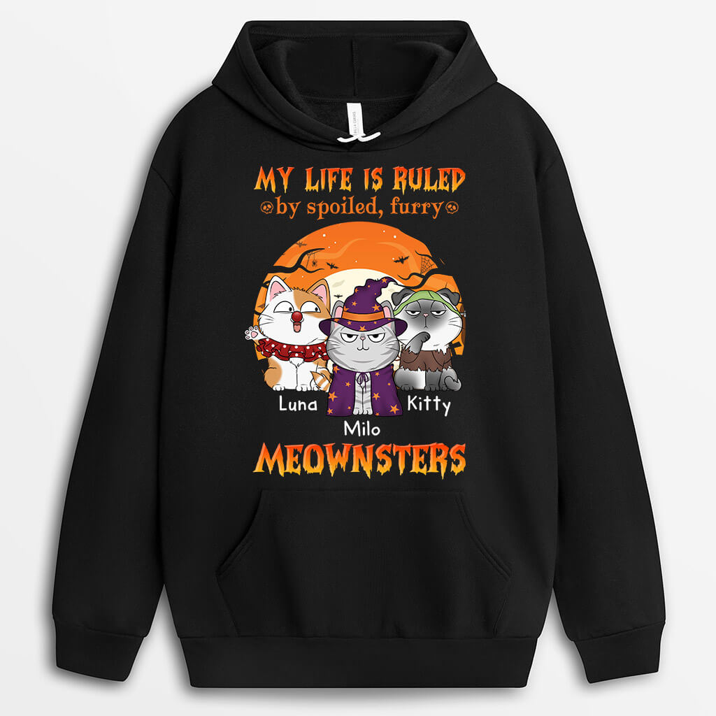 Personalized My Life Is Ruled By Spoiled Furry Meownster Hoodie