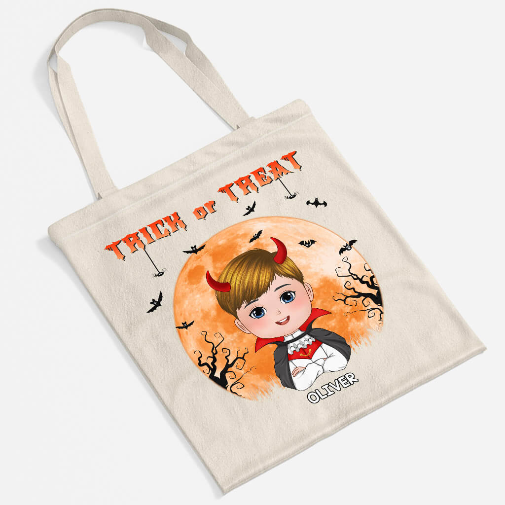 Personalized Trick Or Treat Tote Bag