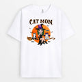 Cat Mom With Broom - Custom Cat Shirt for Halloween