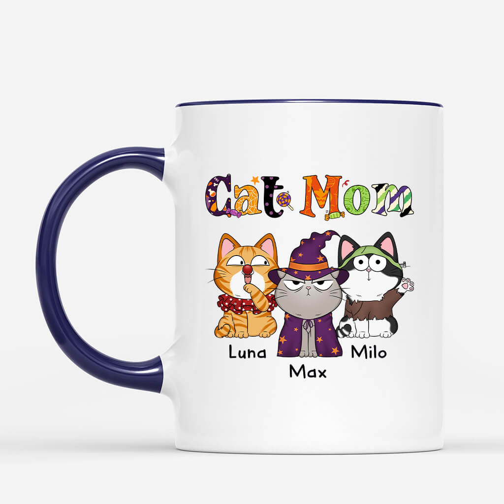 Halloween Cat Mom - Personalized Cat Mom Mug