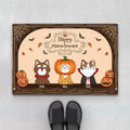 Personalized Happy Meowloween Door Mat