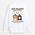 Personalized Happy Halloween Human Servant From Fluffy Cat Sweatshirt