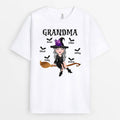 Personalized Grandma Witch Sitting On Broom T-Shirt