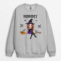 Personalized Mama Witch Sitting On Broom Sweatshirt