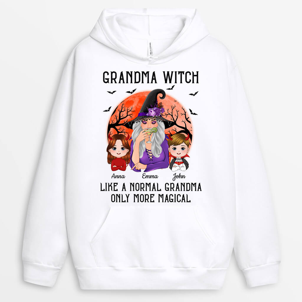 Personalized Like Normal Grandma More Magical Halloween Hoodie