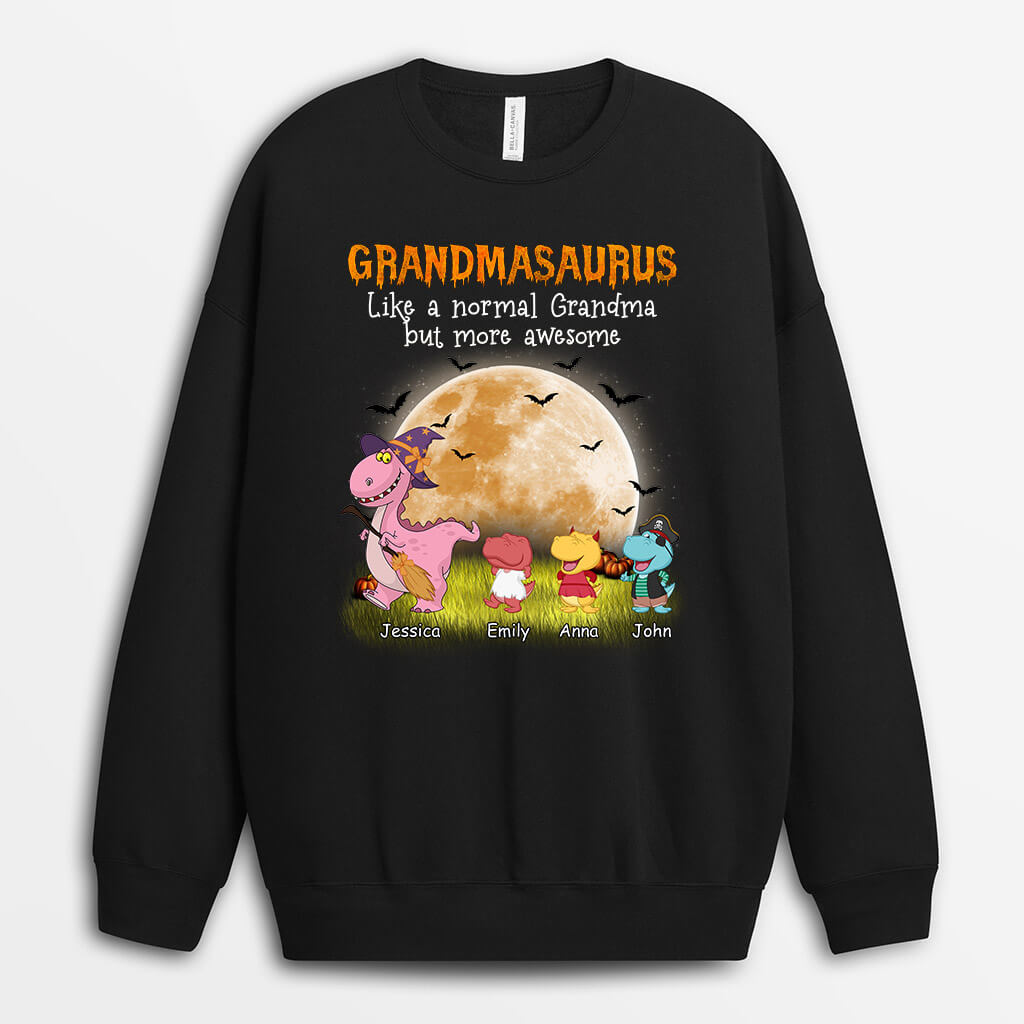 Personalized Grandma Dinosaur Halloween Sweatshirt