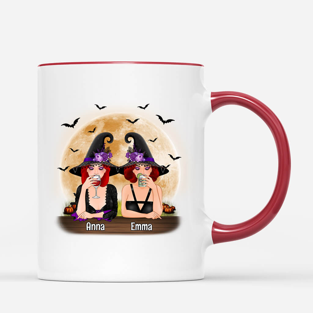 Sister Mug Personalized - Drink Up Witches Halloween Mug