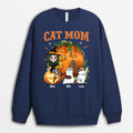 Personalized Cat Mom Halloween Sweatshirt