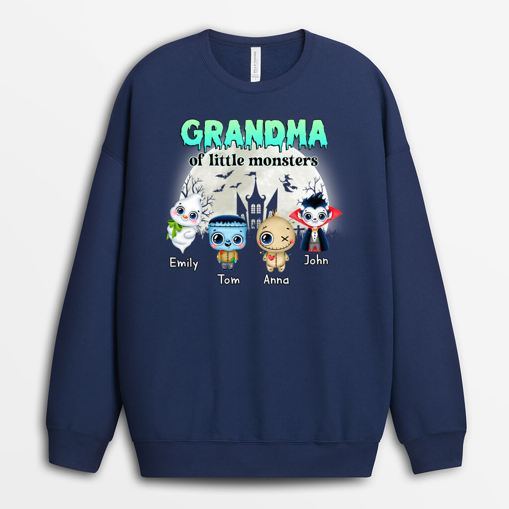 Personalized Grammy Of Little Monsters Sweatshirt