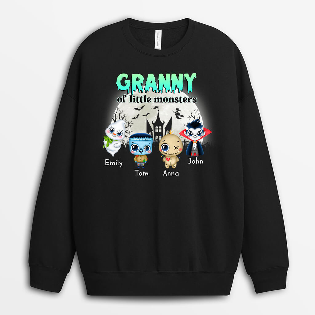 Personalized Grammy Of Little Monsters Sweatshirt