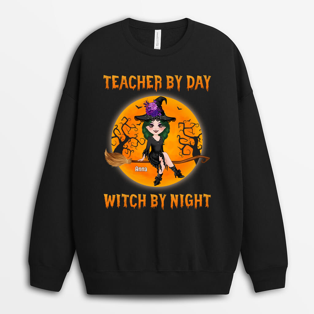 Personalized Nurse By Day Witch By Night Sweatshirt