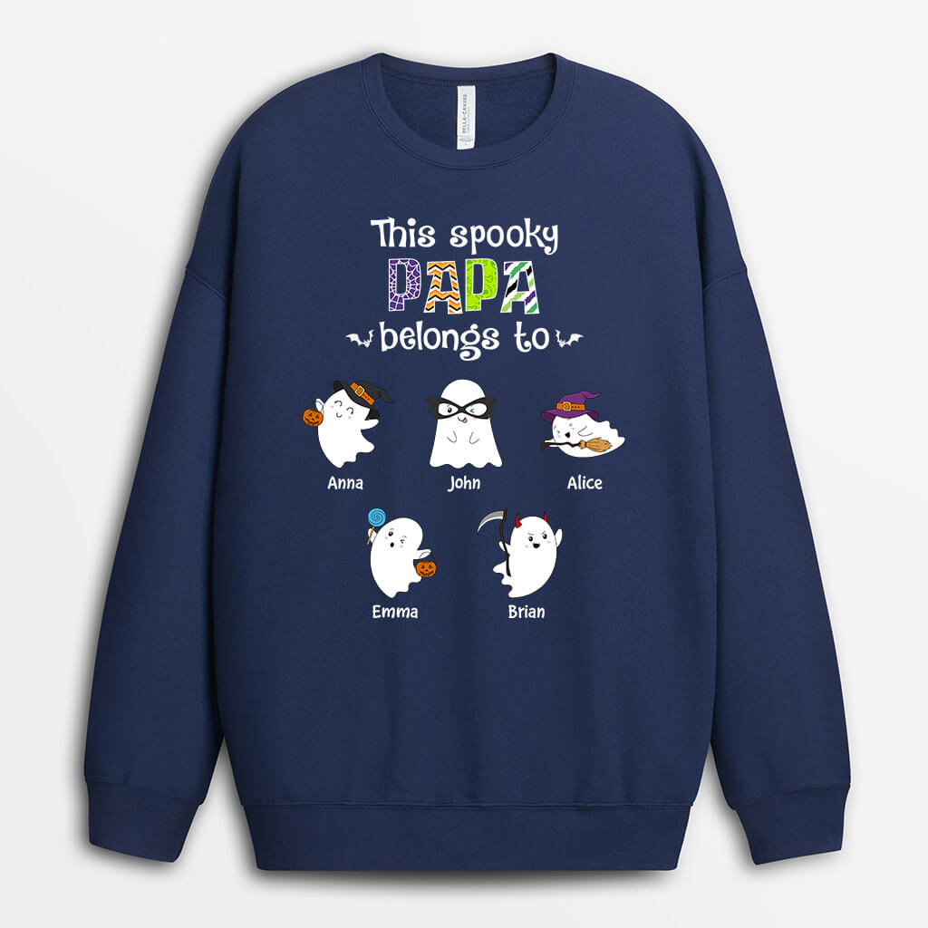 Personalized This Spooky Grandpa Belongs To Sweatshirt
