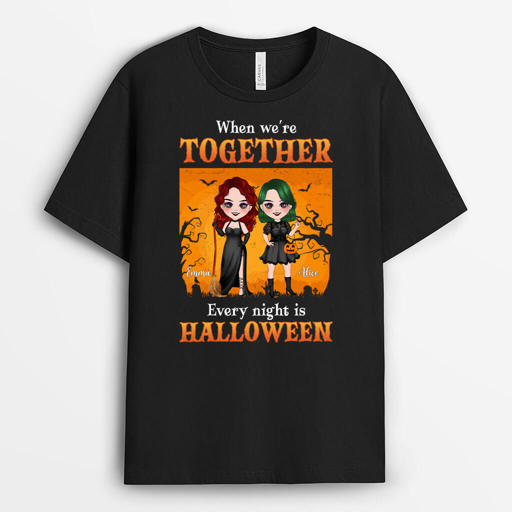 Personalized When We're Together Every Nigh Is Halloween T-Shirt