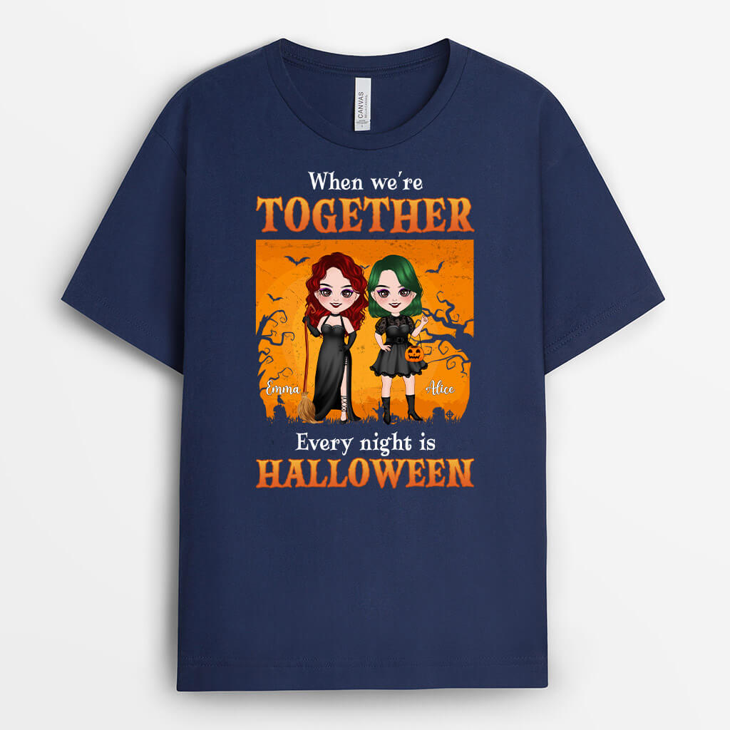 Personalized When We're Together Every Nigh Is Halloween T-Shirt