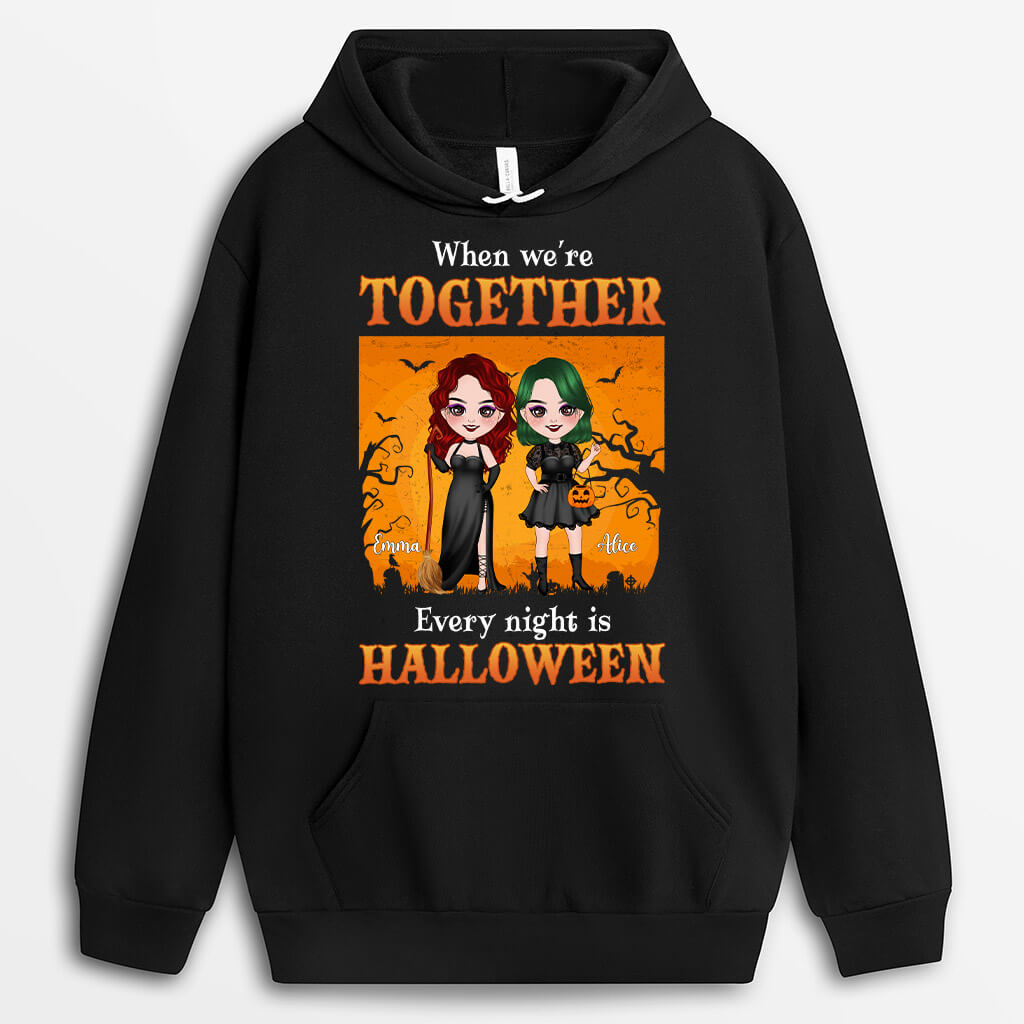 Personalized When We're Together Every Nigh Is Halloween Hoodie