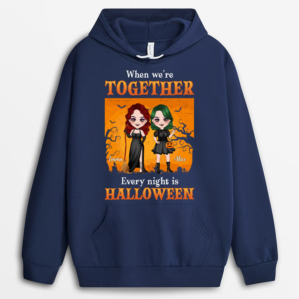 Personalized When We're Together Every Nigh Is Halloween Hoodie