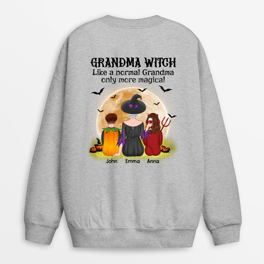 Personalized Halloween Grandma Witch More Magical Sweatshirt