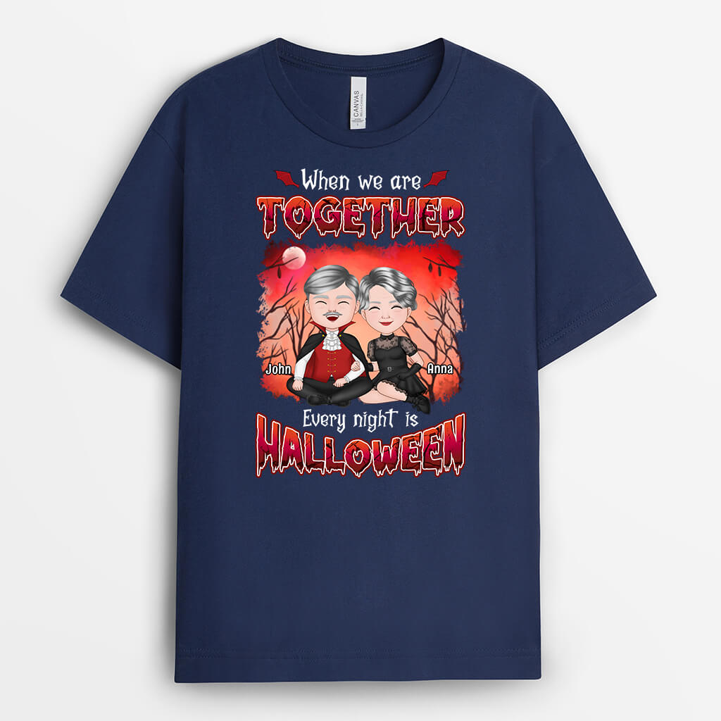 Personalized When We're Together Every Night Is Halloween T-Shirt
