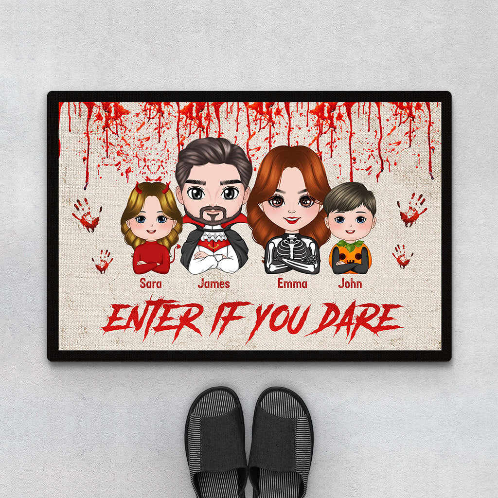Personalized Enter If You Dare Door Mat